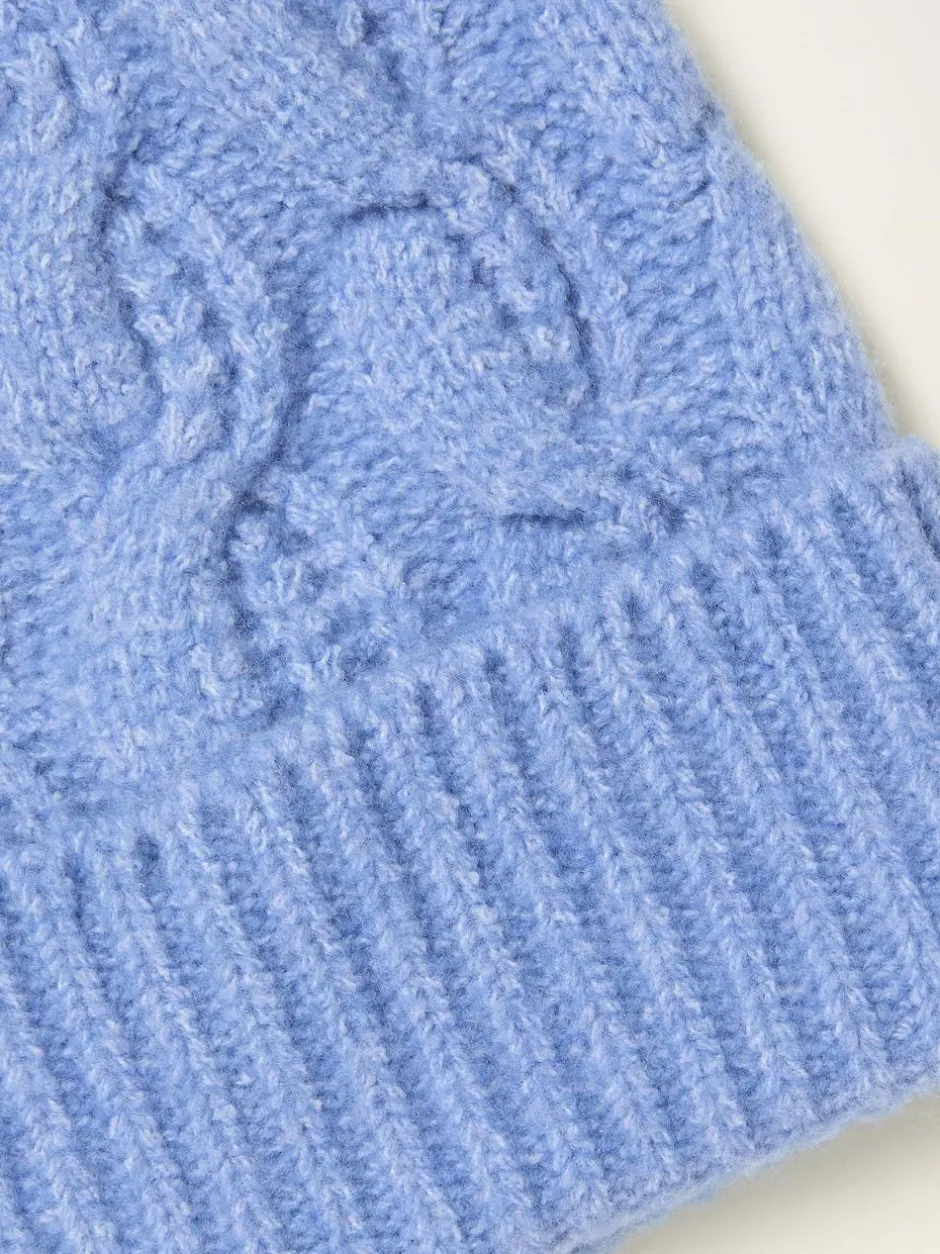 Fat Face FatFace Cable Beanie Blue Discount