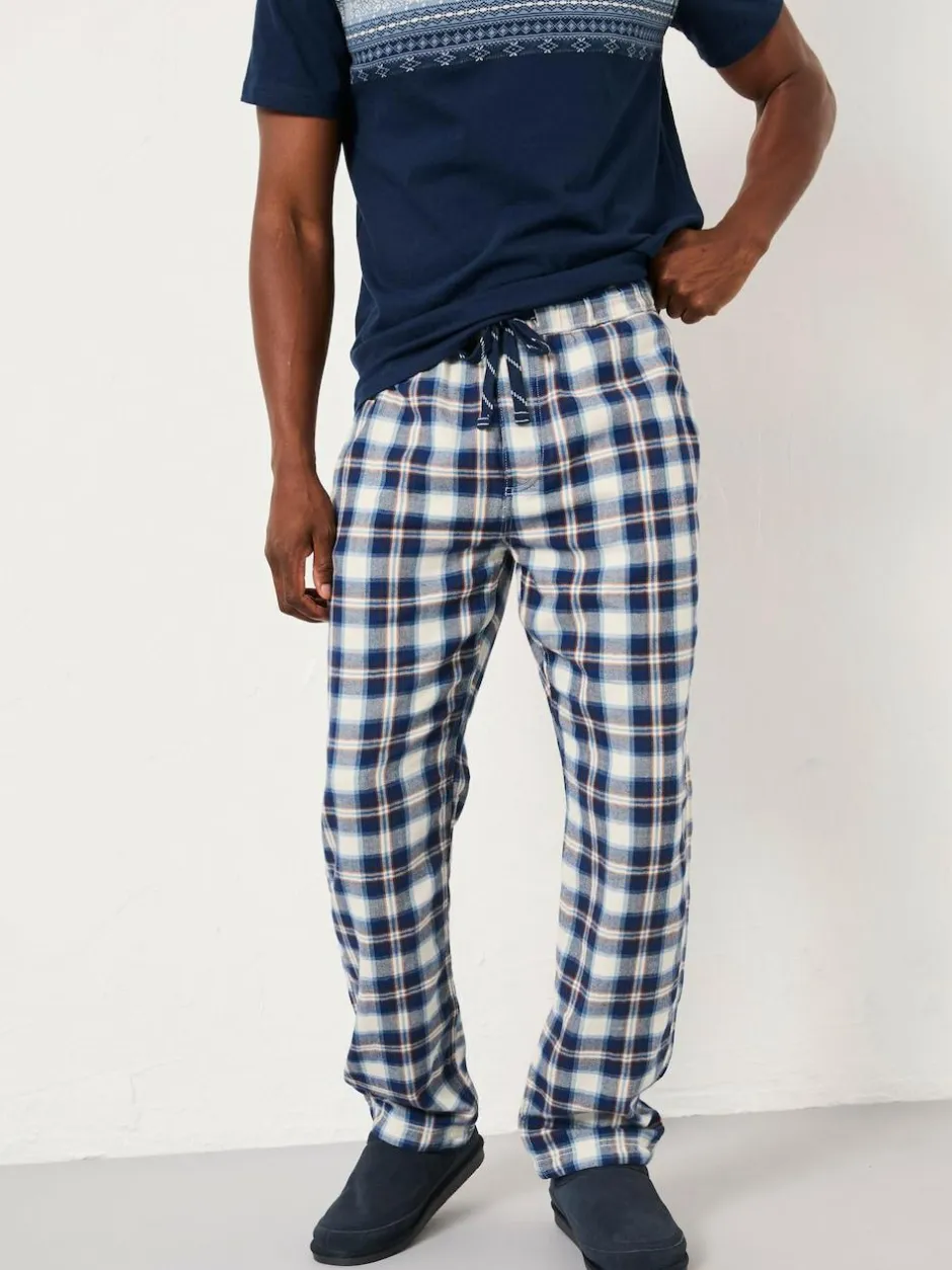 Fat Face FatFace Boray Light Blue Check Pyjama Bottoms Online