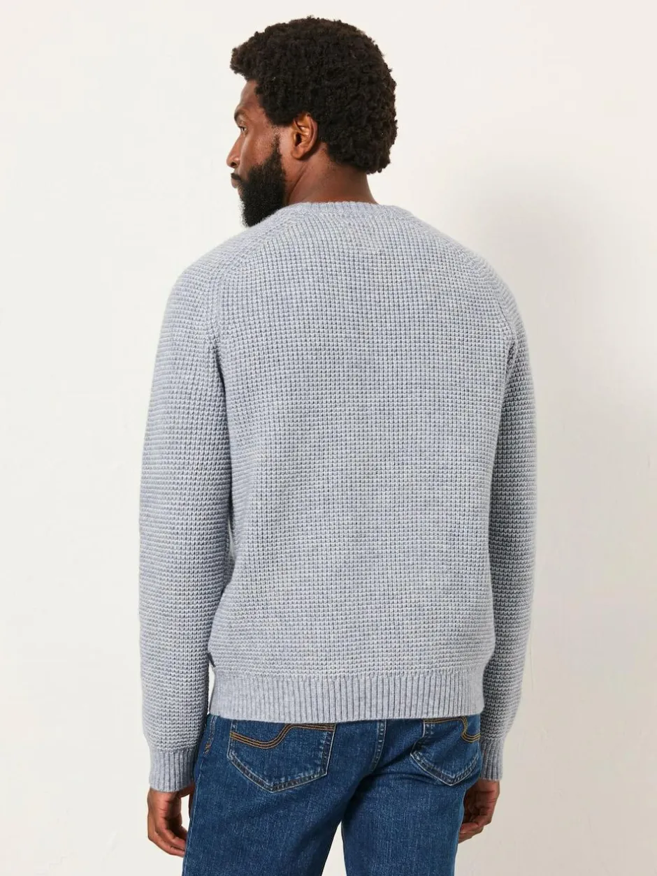 Fat Face FatFace Bourton Light Blue Knitted Crew Neck Jumper