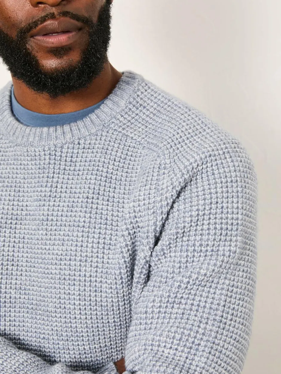 Fat Face FatFace Bourton Light Blue Knitted Crew Neck Jumper