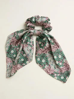 Fat Face FatFace Burgundy Red Japanese Rose Hair Tie Clearance