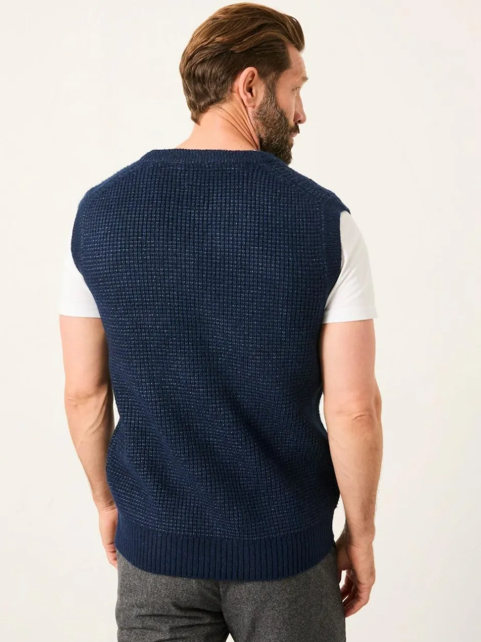 Fat Face FatFace Calder V-Neck Knitted Tank Navy