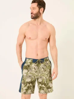 Fat Face FatFace Camber Green Camo Swim Shorts New