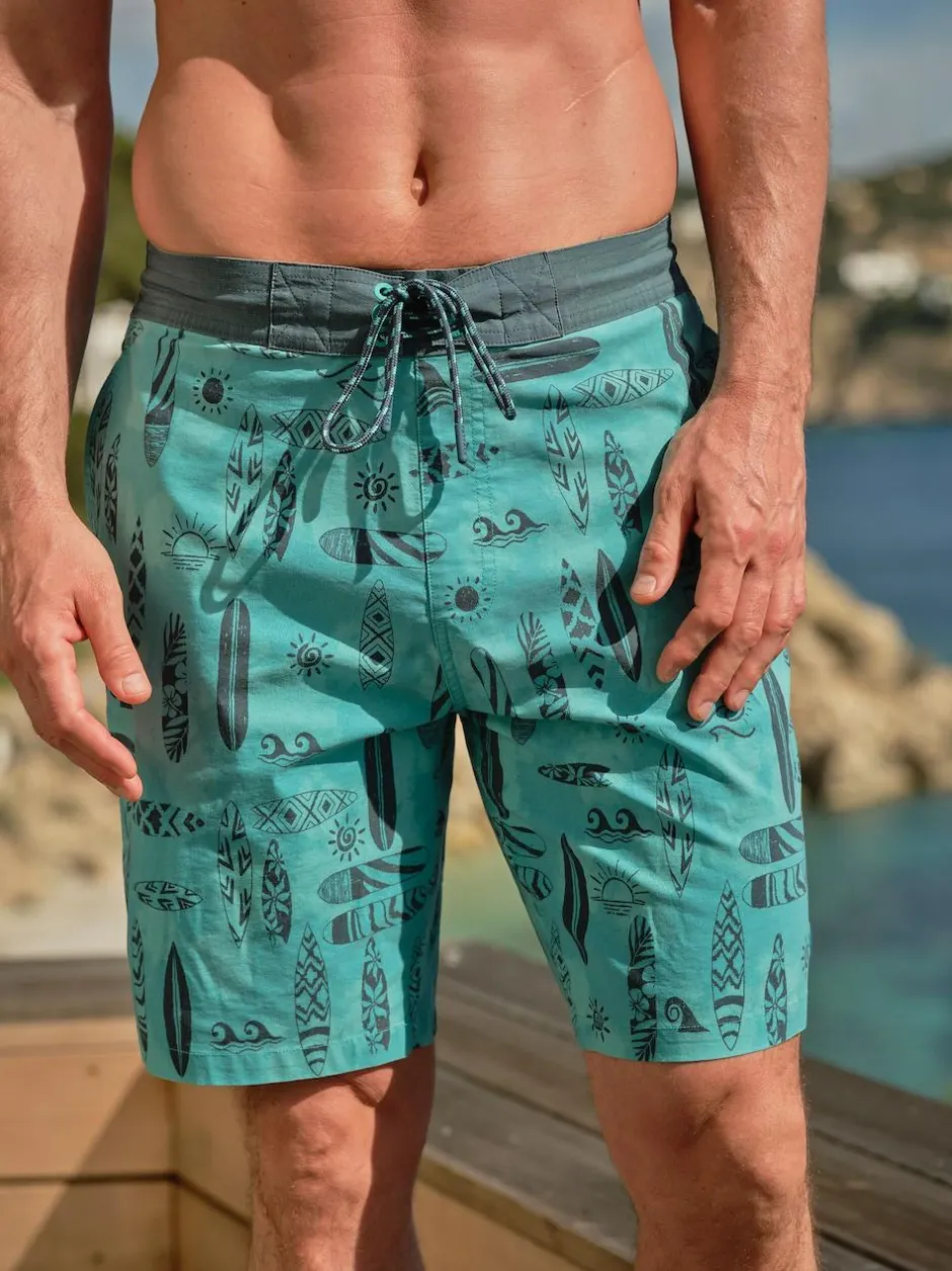 Fat Face FatFace Camber Green Surf Swim Shorts Clearance