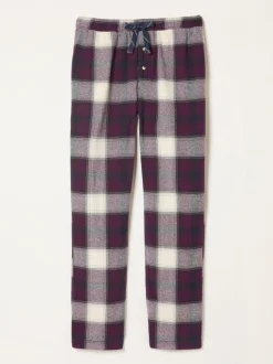 Fat Face FatFace Connel Burgundy Red Check Pyjama Bottoms Hot