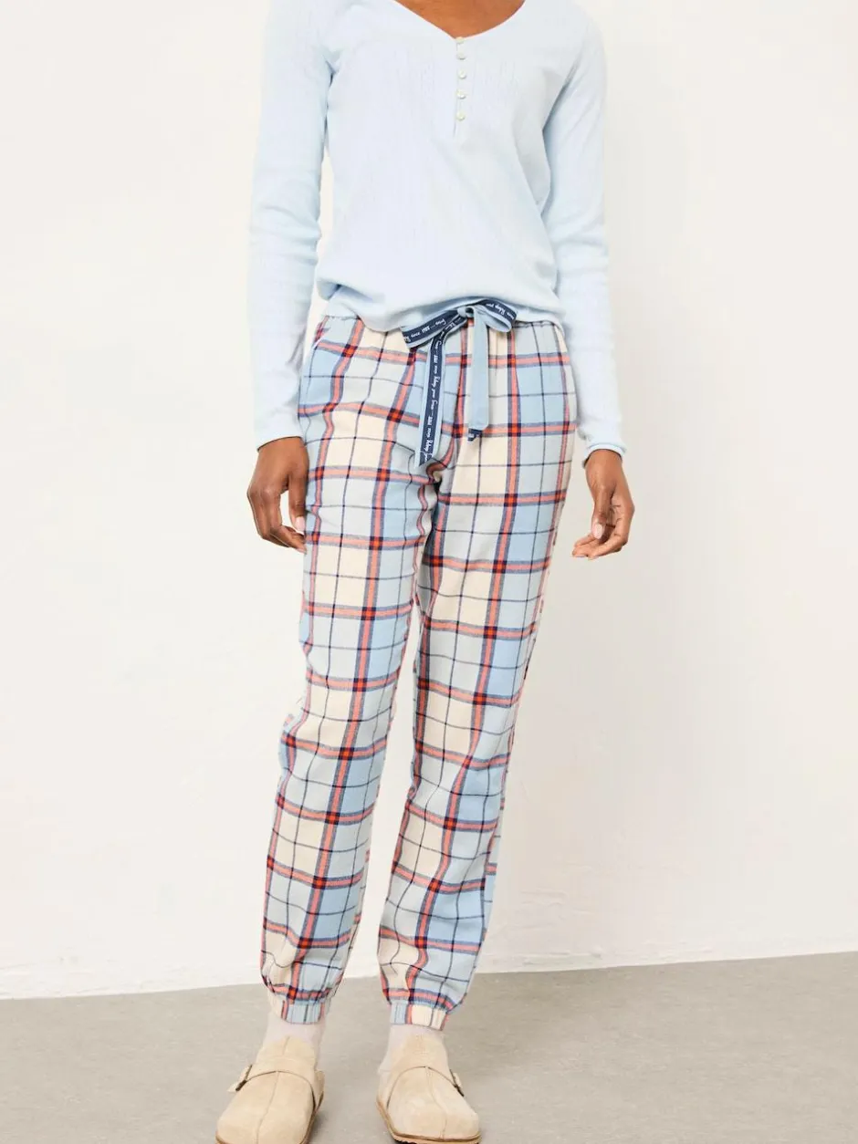 Fat Face FatFace Cora Blue Check Pyjama Bottom