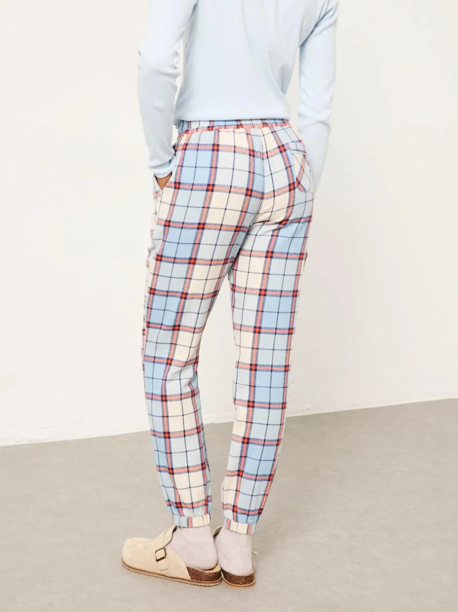 Fat Face FatFace Cora Blue Check Pyjama Bottom