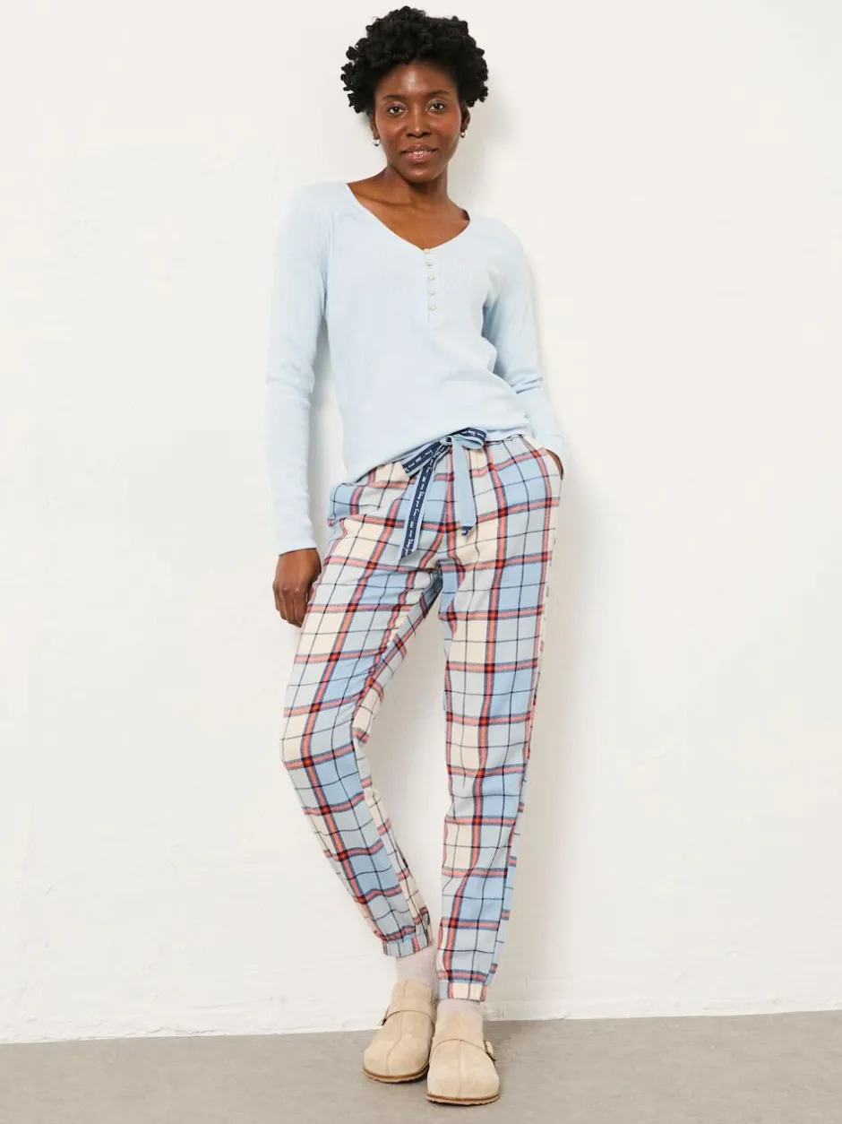 Fat Face FatFace Cora Blue Check Pyjama Bottom