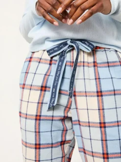 Fat Face FatFace Cora Blue Check Pyjama Bottom