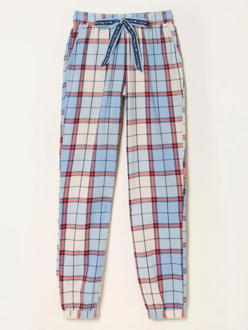Fat Face FatFace Cora Blue Check Pyjama Bottom