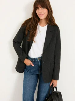 Fat Face FatFace Etta Charcoal Grey Blazer Discount