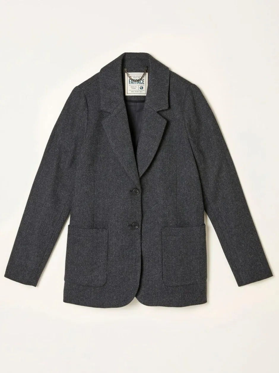 Fat Face FatFace Etta Charcoal Grey Blazer Discount
