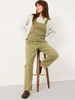 Fat Face FatFace Freja Khaki Green Dungarees Hot