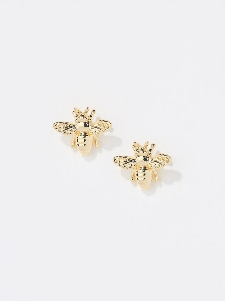 Fat Face FatFace Gold Tone Bee Stud Earrings Outlet