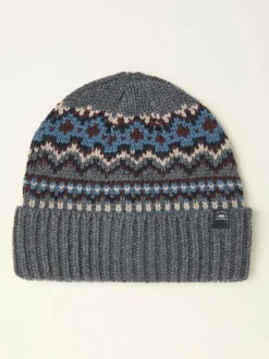 Fat Face FatFace Fairisle Beanie Grey Hot