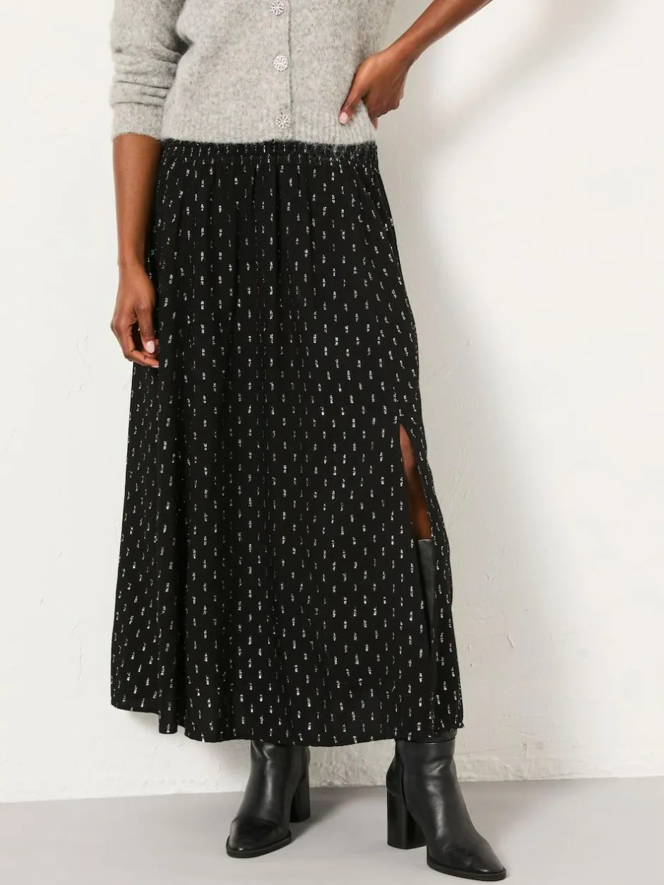 Fat Face FatFace Harper Black Midi Skirt Hot