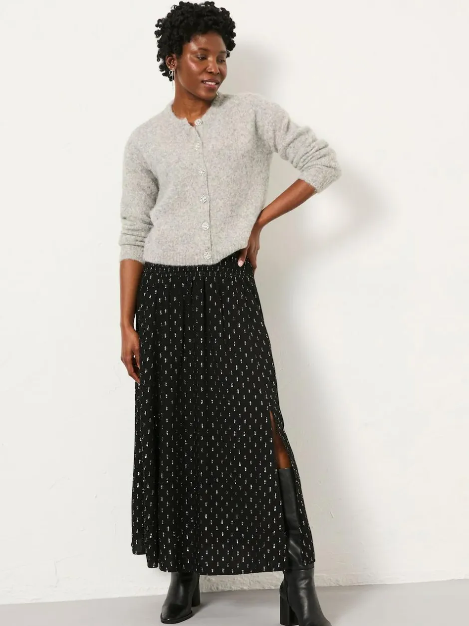 Fat Face FatFace Harper Black Midi Skirt Hot