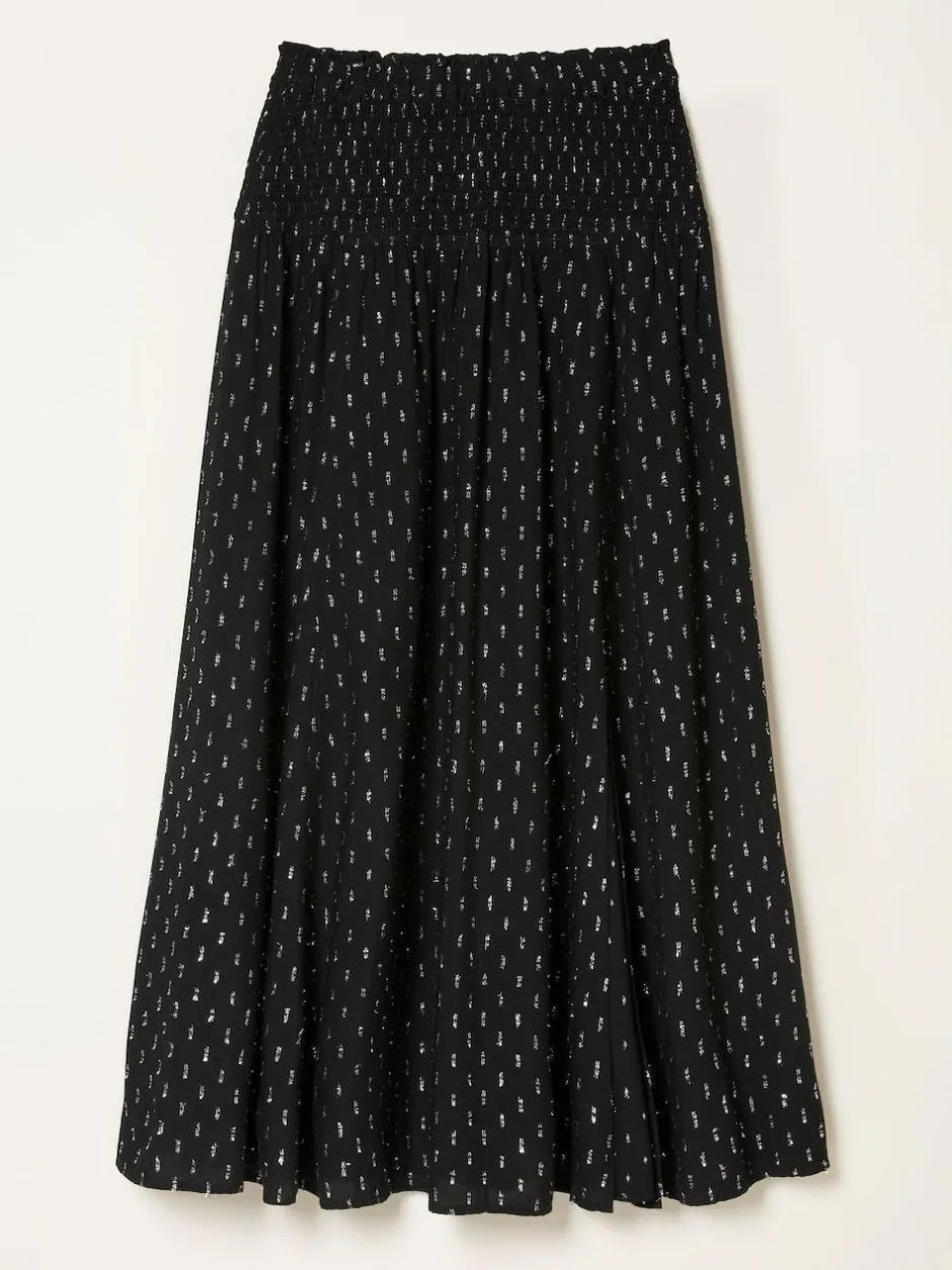 Fat Face FatFace Harper Black Midi Skirt Hot