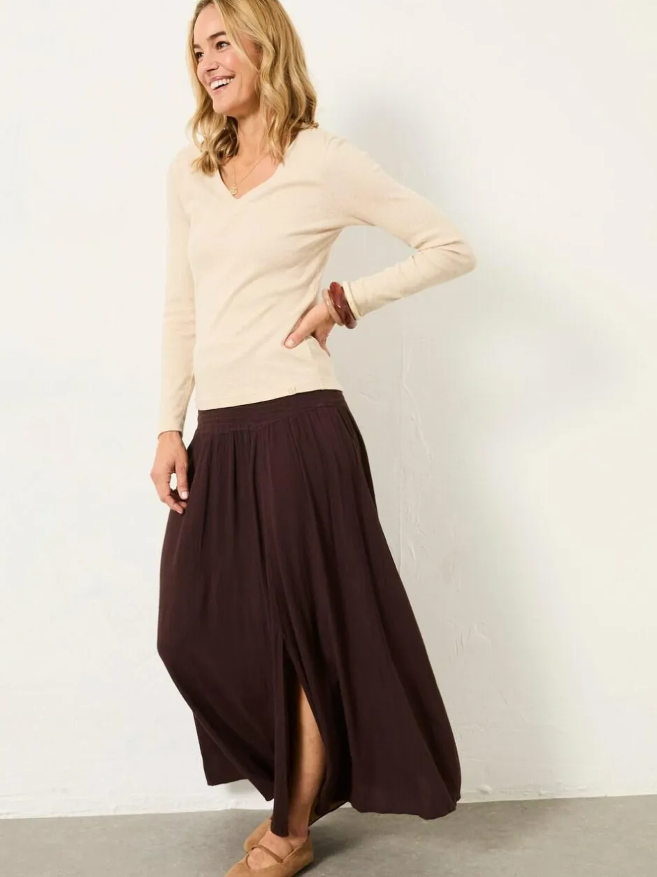 Fat Face FatFace Harper Maxi Skirt Brown Outlet