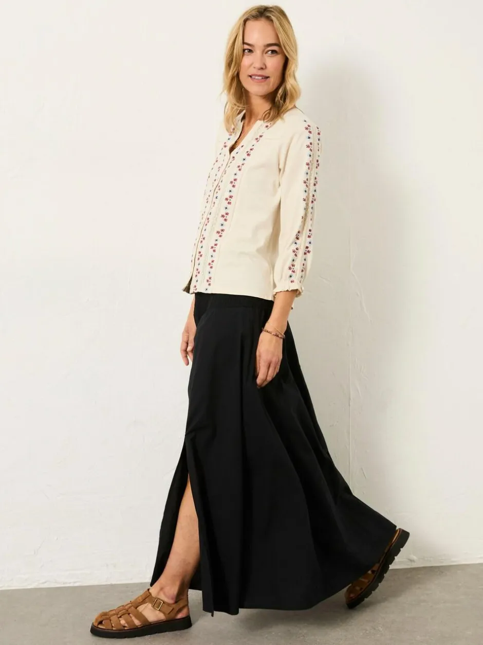 Fat Face FatFace Harper Cream Embroidered Top Online