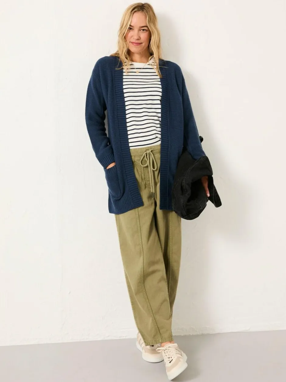 Fat Face FatFace Harriet Longline Knitted Cardigan Navy Sale