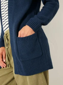 Fat Face FatFace Harriet Longline Knitted Cardigan Navy Sale