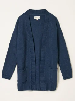 Fat Face FatFace Harriet Longline Knitted Cardigan Navy Sale