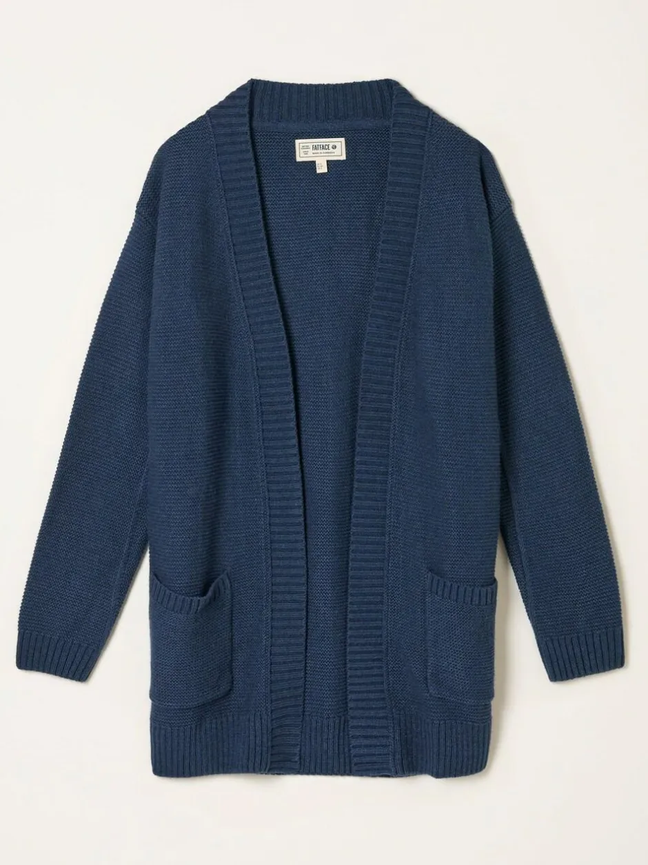 Fat Face FatFace Harriet Longline Knitted Cardigan Navy Sale