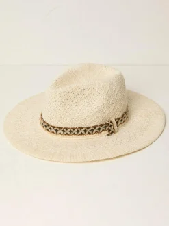 Fat Face FatFace Ivory Sparkle Fedora Hat Outlet