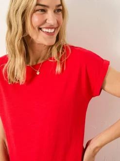 Fat Face FatFace Ivy Red Round Neck T-Shirt Discount