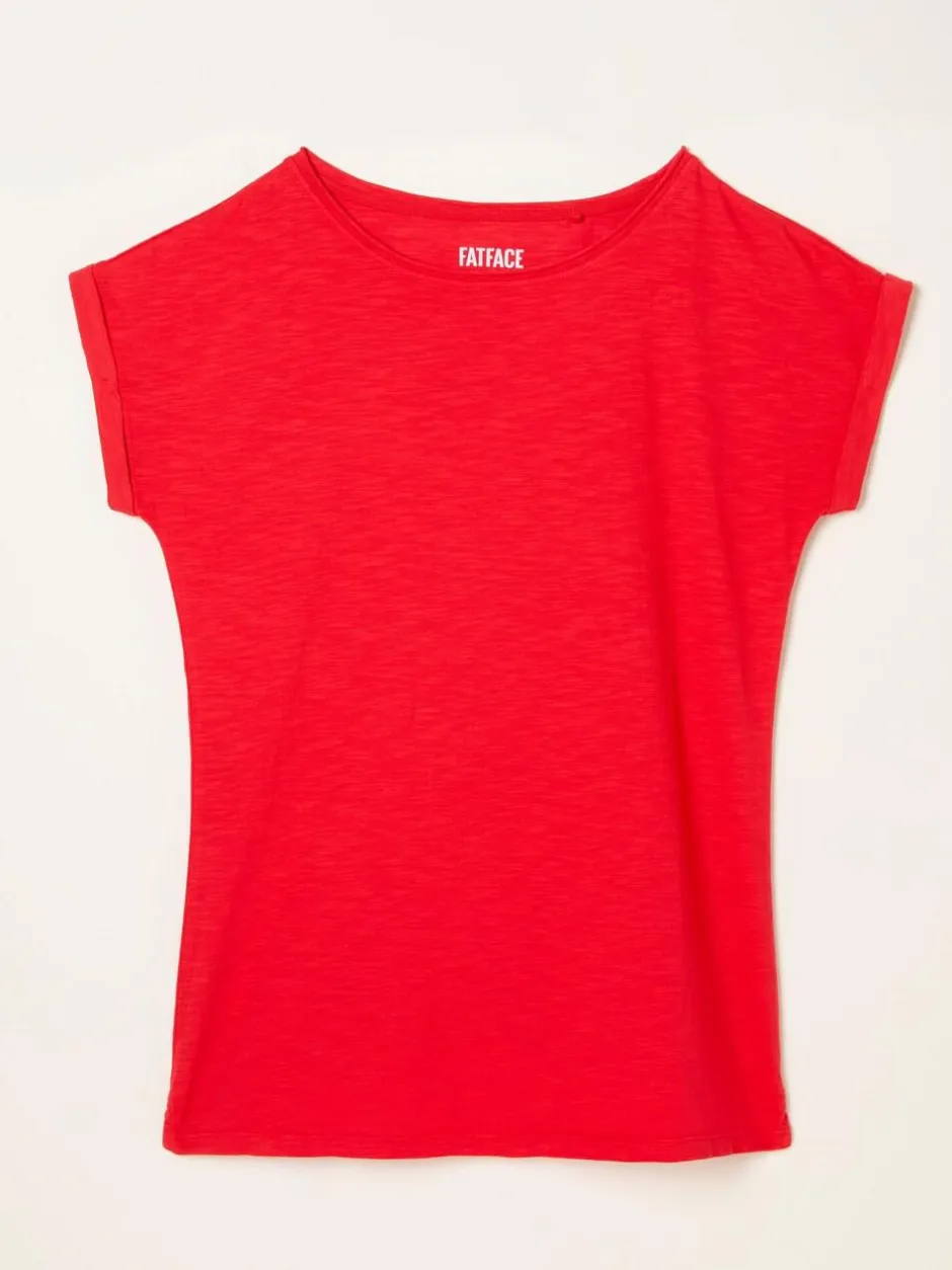Fat Face FatFace Ivy Red Round Neck T-Shirt Discount