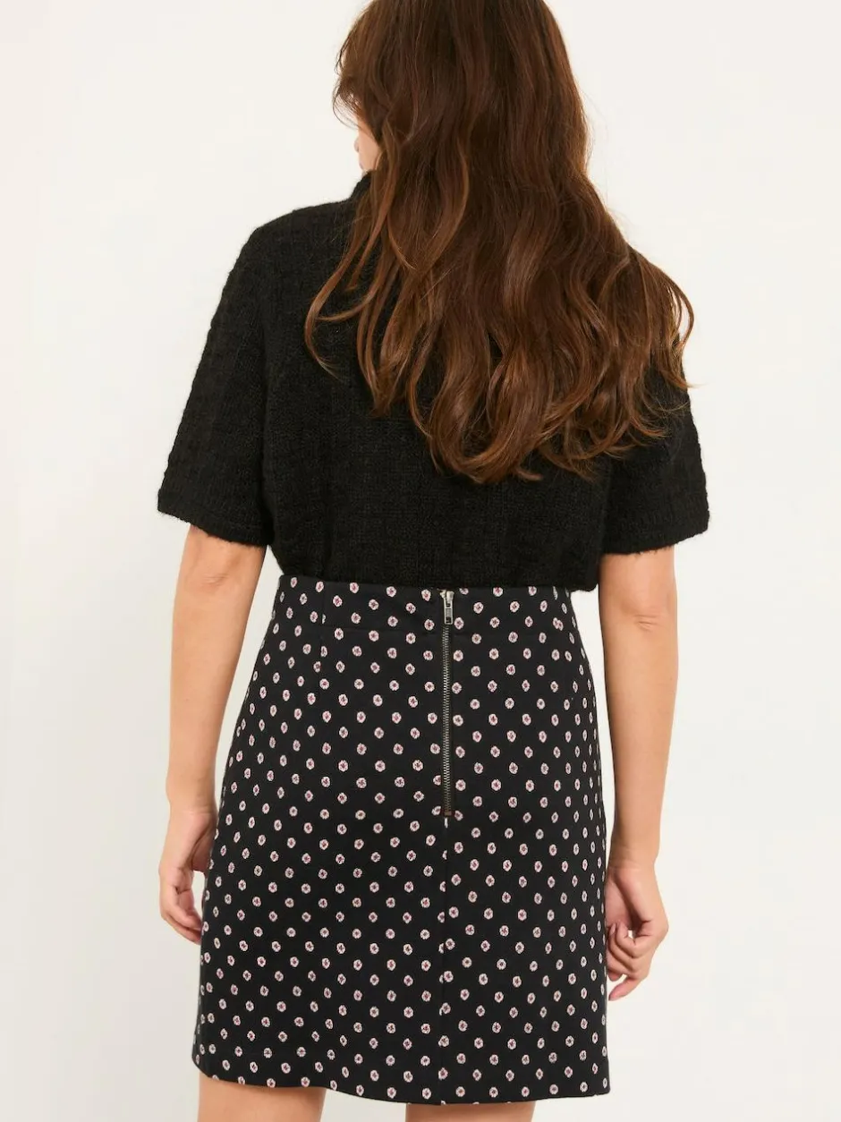 Fat Face FatFace Jackie Black Metallic Skirt New