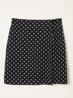 Fat Face FatFace Jackie Black Metallic Skirt New