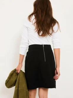 Fat Face FatFace Jess Black Ponte Mini Skirt Outlet