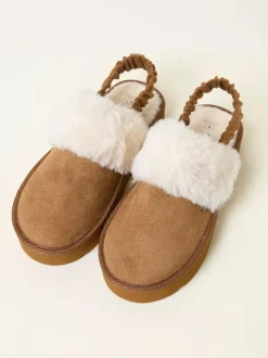 Fat Face FatFace Josie Tan Brown Back Strap Mule Online