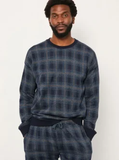 Fat Face FatFace Kemble Navy Check Jumper Outlet