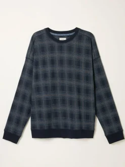 Fat Face FatFace Kemble Navy Check Jumper Outlet