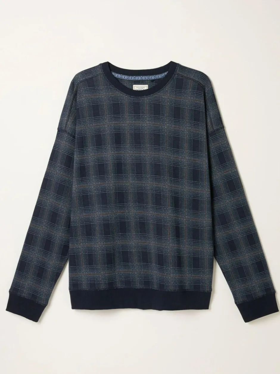 Fat Face FatFace Kemble Navy Check Jumper Outlet