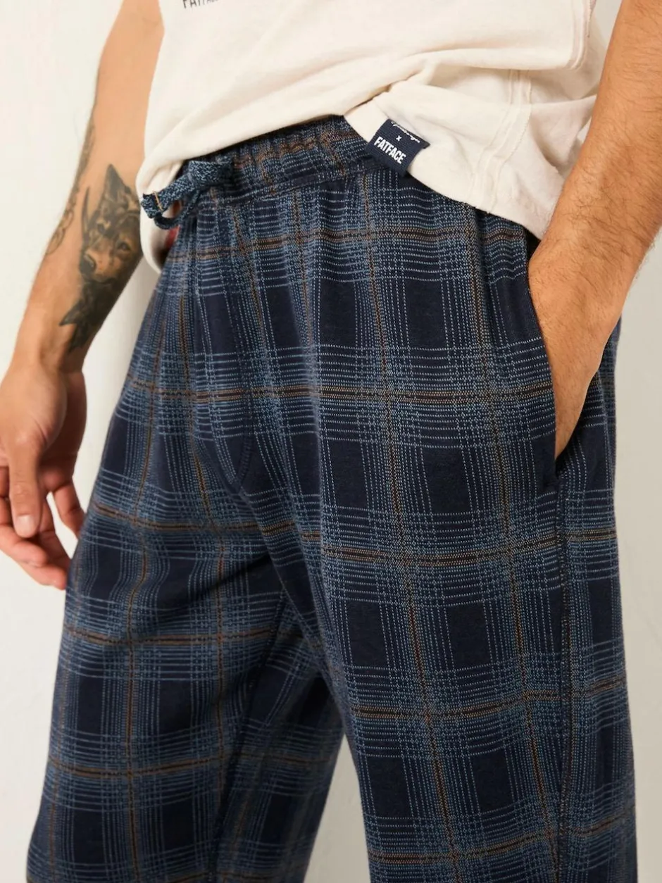 Fat Face FatFace Kemble Navy Check Cuffed Pyjama Bottoms Online
