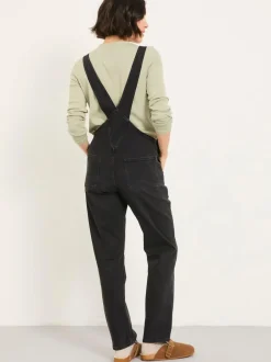 Fat Face FatFace Lewes Dungarees Washed Black New