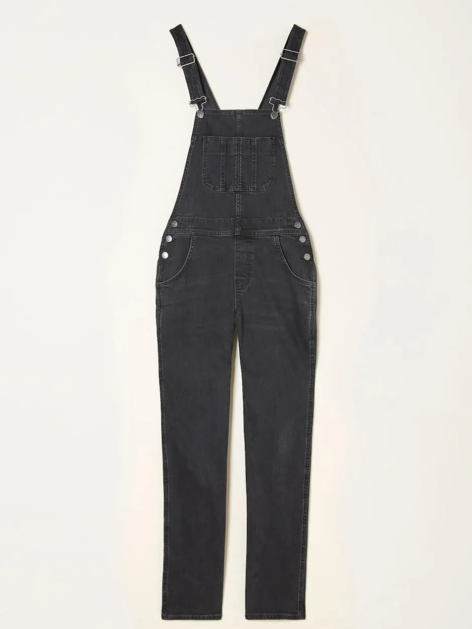 Fat Face FatFace Lewes Dungarees Washed Black New
