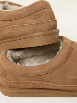 Fat Face FatFace Lewis Tan Brown Suede Mule Best