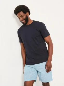 Fat Face FatFace Light Blue Seil Stripe Shorts Pyjama Set Hot