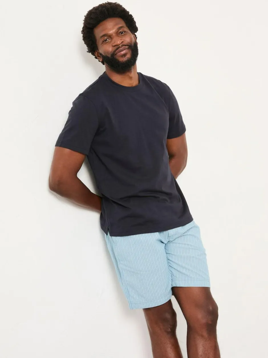 Fat Face FatFace Light Blue Seil Stripe Shorts Pyjama Set Hot