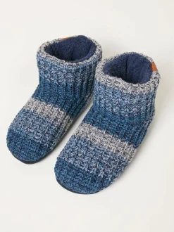 Fat Face FatFace Matthew Blue Knit Boot Sale