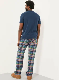Fat Face FatFace Milburn Cobalt Blue Check Pyjama Bottoms Discount