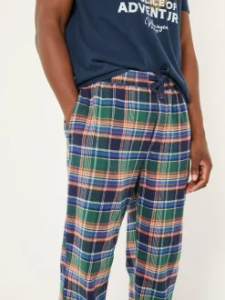 Fat Face FatFace Milburn Cobalt Blue Check Pyjama Bottoms Discount
