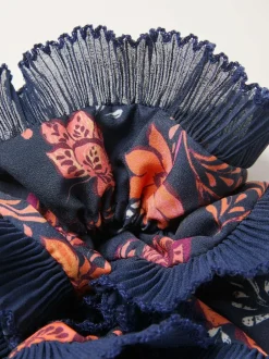 Fat Face FatFace Navy Folk Floral Printed Scrunchie