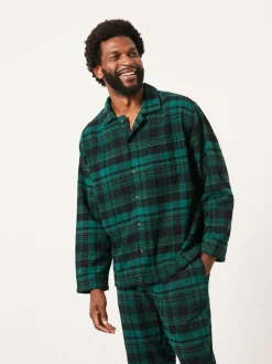 Fat Face FatFace Samphrey Dark Green Check Pyjama Shirt Hot
