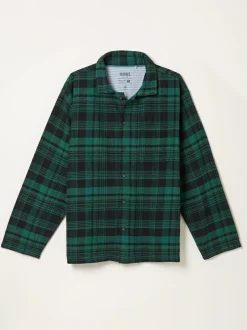 Fat Face FatFace Samphrey Dark Green Check Pyjama Shirt Hot